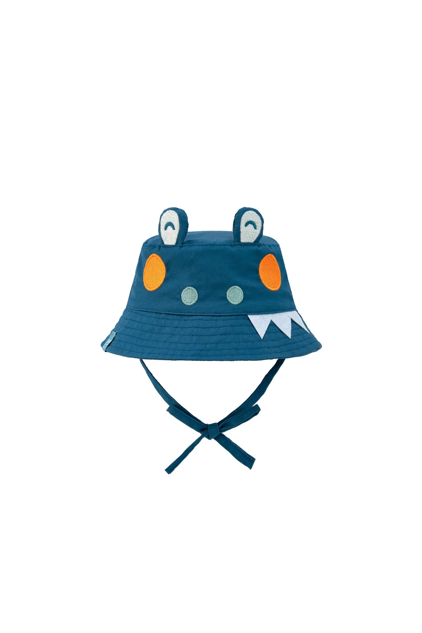 Cappello di popeline per bebè con design divertente in colore verde