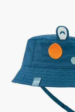 Cappello di popeline per bebè con design divertente in colore verde