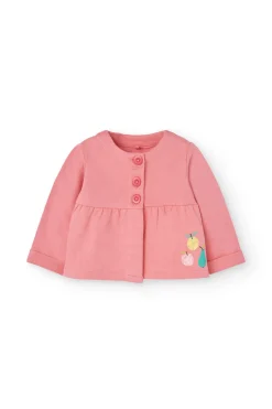 Cardigan per neonata di colore rosa