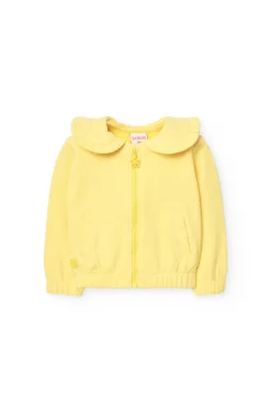 Cardigan per neonata in colore giallo
