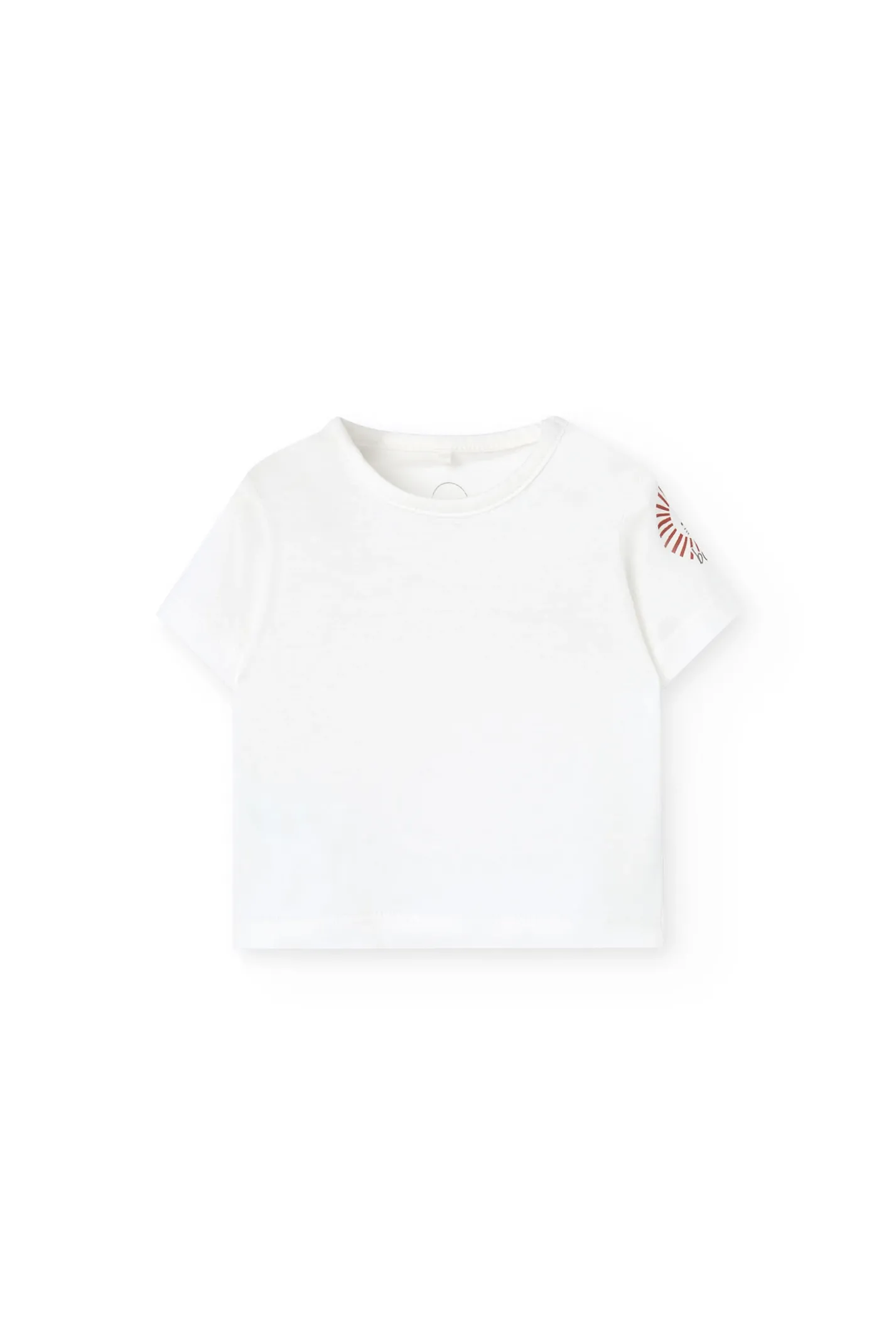 Completo coordinato in maglia per neonato in arancione e bianco con motivo a quadri.