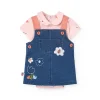 Completo di abito in maglia per bambina con stampa