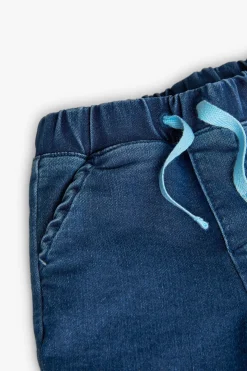 Completo di maglietta a maglia per neonato in colore blu con stampa
