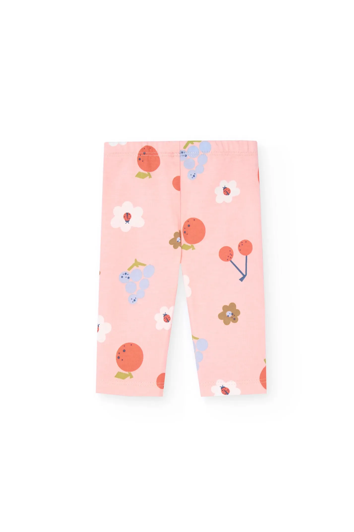 Completo di maglietta e pantaloni in maglia per neonata con stampa floreale.