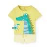 Completo in maglia combinato per neonato in colore verde
