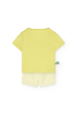 Completo in maglia combinato per neonato in colore verde