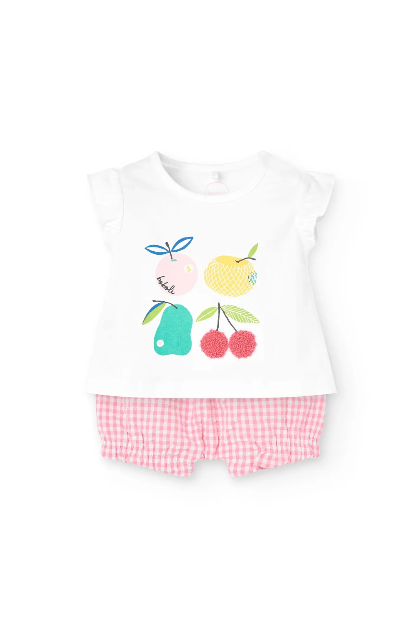 Completo in maglia per bambina neonata in colore bianco