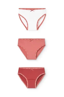 Confezione da 3 mutandine in maglia per bambina di colore rosa