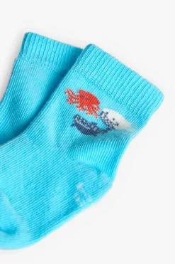 Confezione di calzini a maglia per bebè di colore blu
