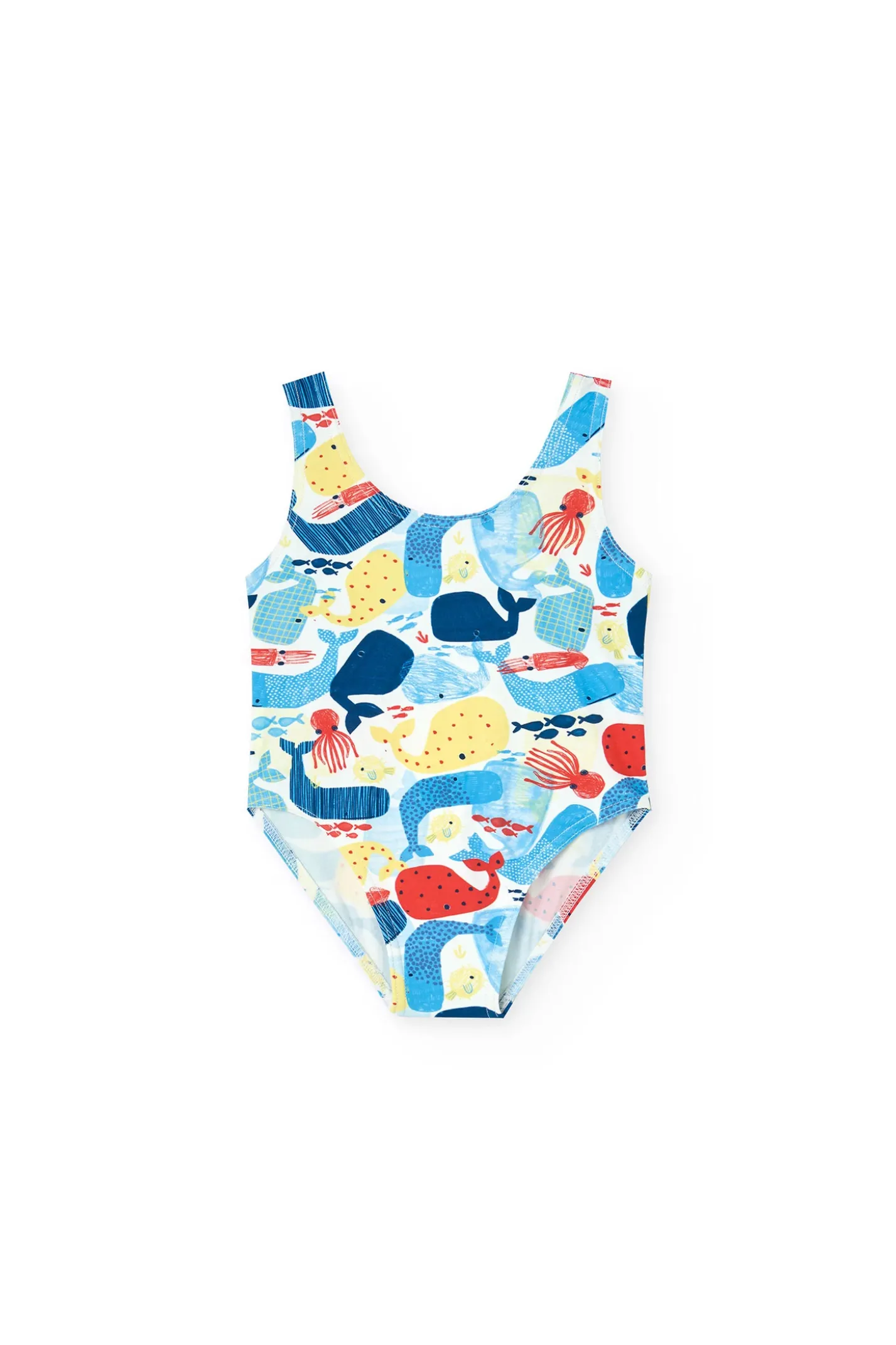 Costume da bagno in poliammide per bambina con stampa.