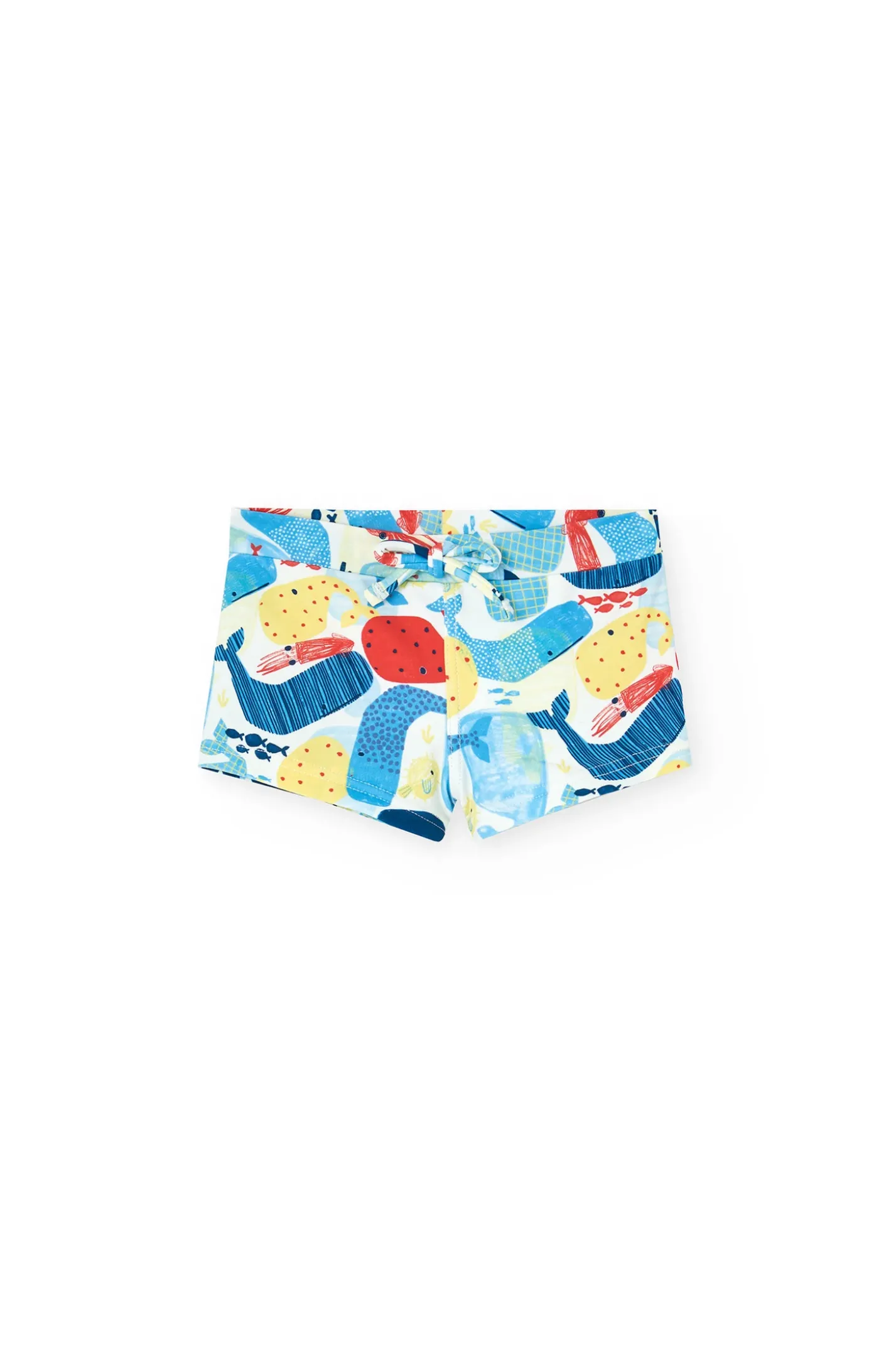 Costume da bagno in poliammide per neonato con stampa di animali marini