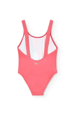 Costume da bagno in poliammide per bambina di colore rosa