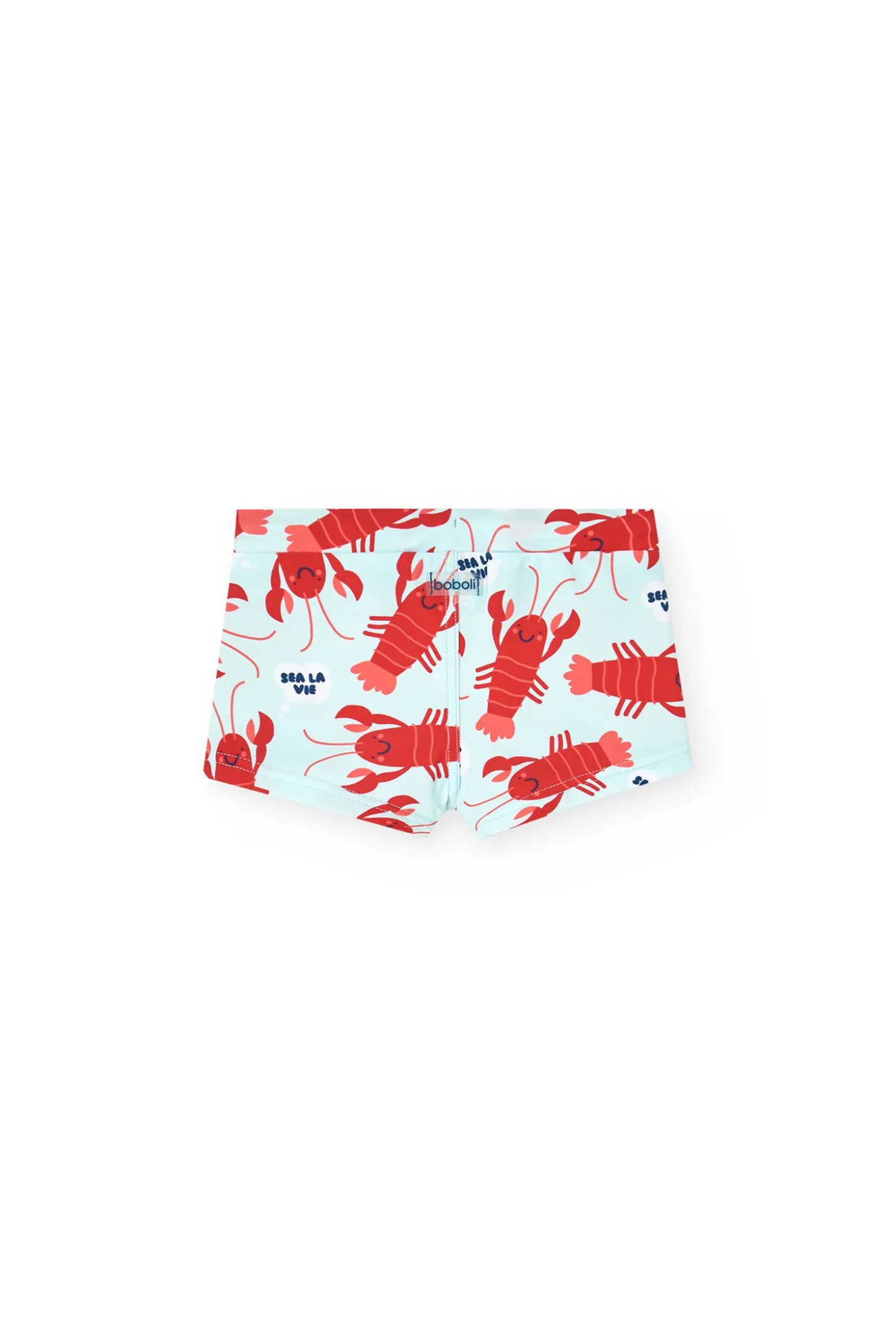 Costume da bagno in poliammide per neonato con design di aragoste