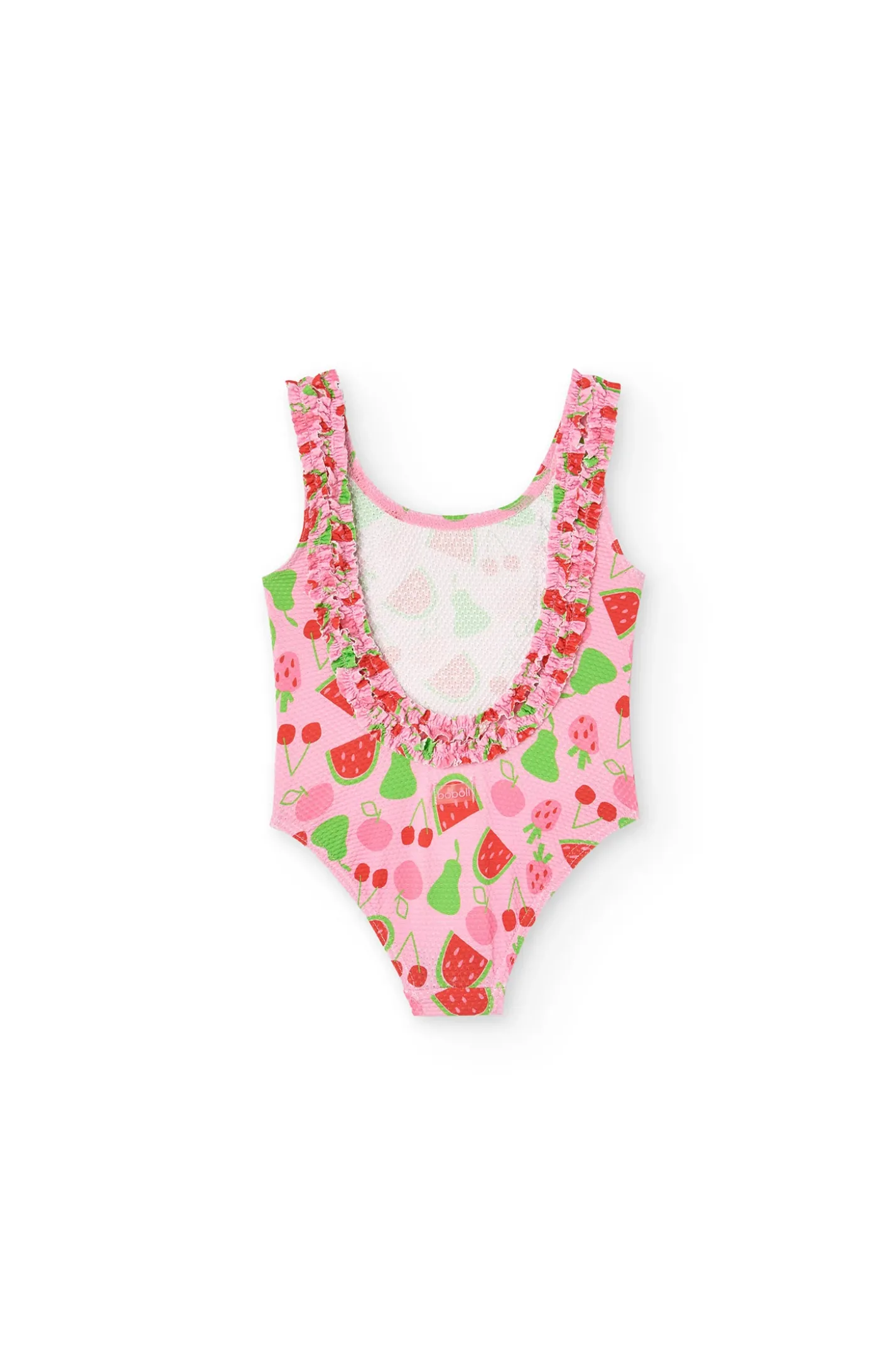 Costume da bagno in poliammide per bambina con stampa di frutta