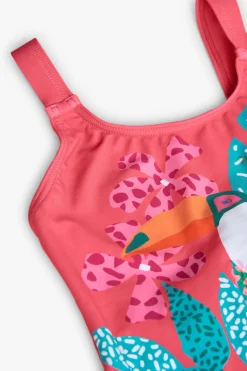 Costume da bagno in poliammide per bambina di colore rosa