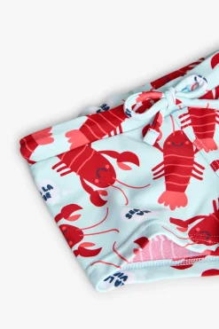 Costume da bagno in poliammide per neonato con design di aragoste
