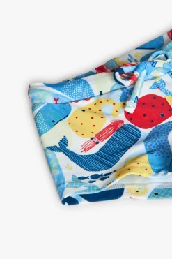 Costume da bagno in poliammide per neonato con stampa di animali marini