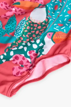Costume da bagno in poliammide per bambina di colore rosa
