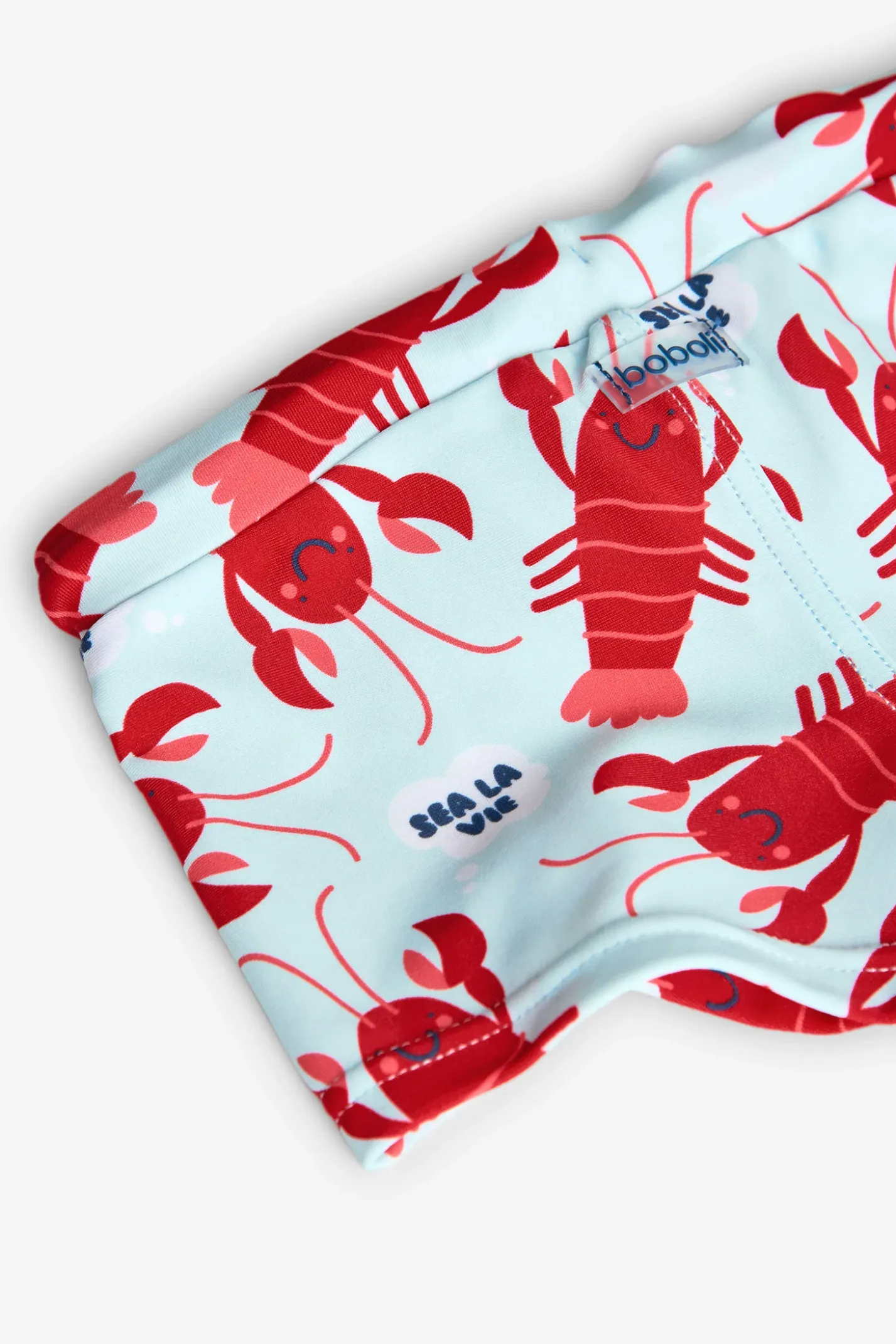 Costume da bagno in poliammide per neonato con design di aragoste