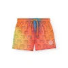 Costume da bagno in tessuto riciclato per bambino in colore arancione