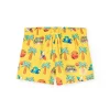 Costume da bagno in tessuto riciclato per bambino in giallo