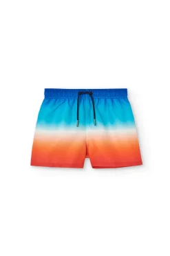 Costume da bagno in tessuto riciclato per bambino in blu