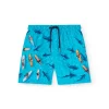 Costume da bagno in tessuto riciclato per bambino di colore blu