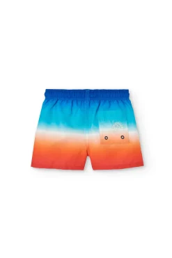 Costume da bagno in tessuto riciclato per bambino in blu