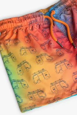 Costume da bagno in tessuto riciclato per bambino in colore arancione