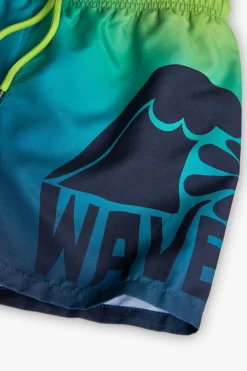 Costume da bagno in tessuto riciclato per bambino in colore blu marino.
