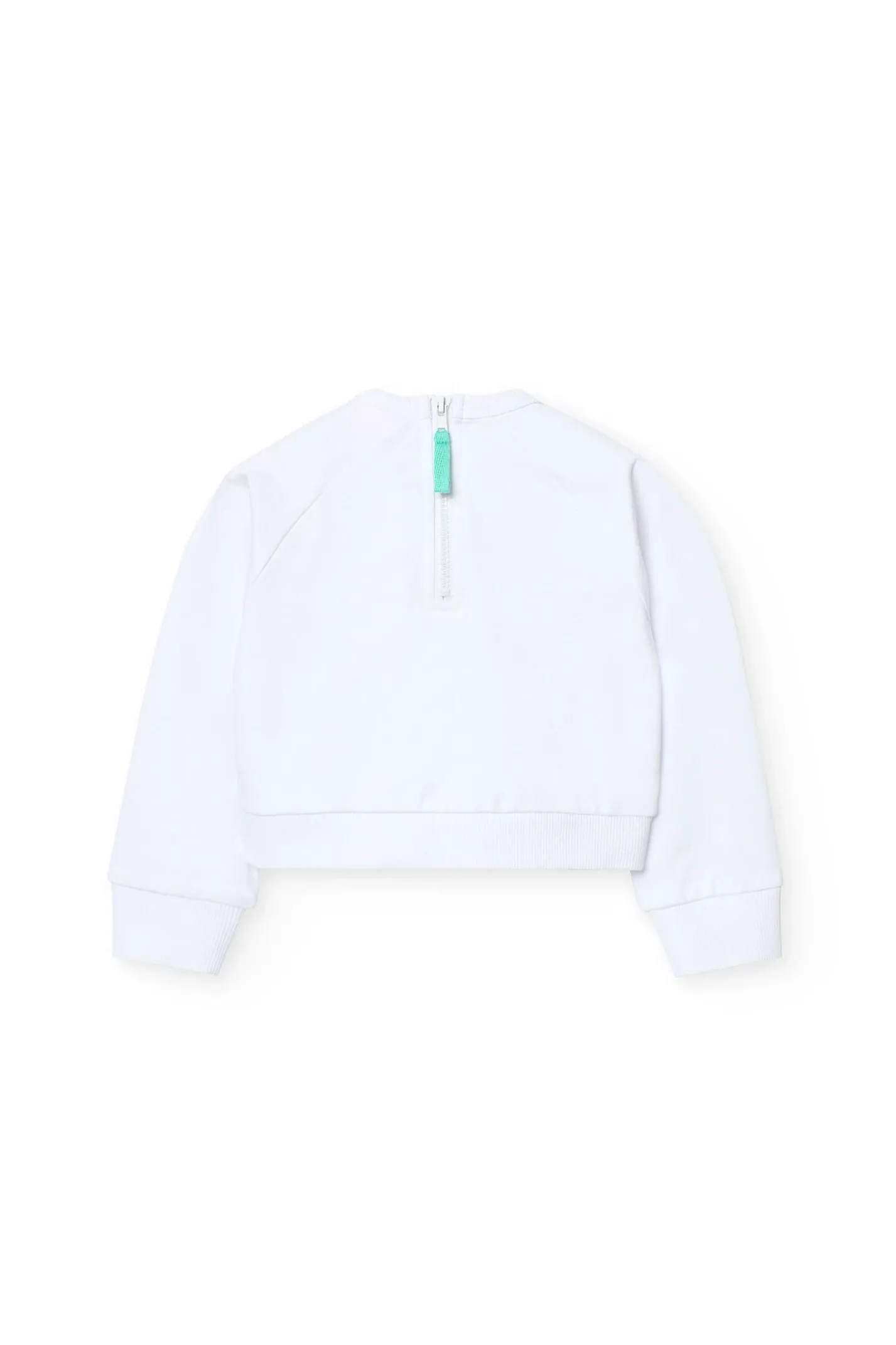 Felpa a maglia per neonata in colore bianco