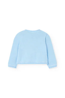 Giacca a maglia per neonato di colore blu