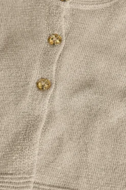 Giacca a maglia per neonata in colore beige
