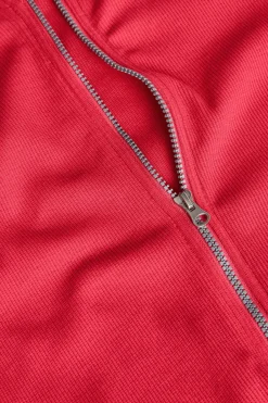 Giacca basica in maglia per bambina color fragola.