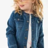 Giacca di jeans per bambina di colore blu