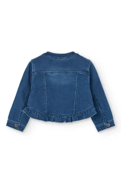 Giacca di jeans per bambina di colore blu