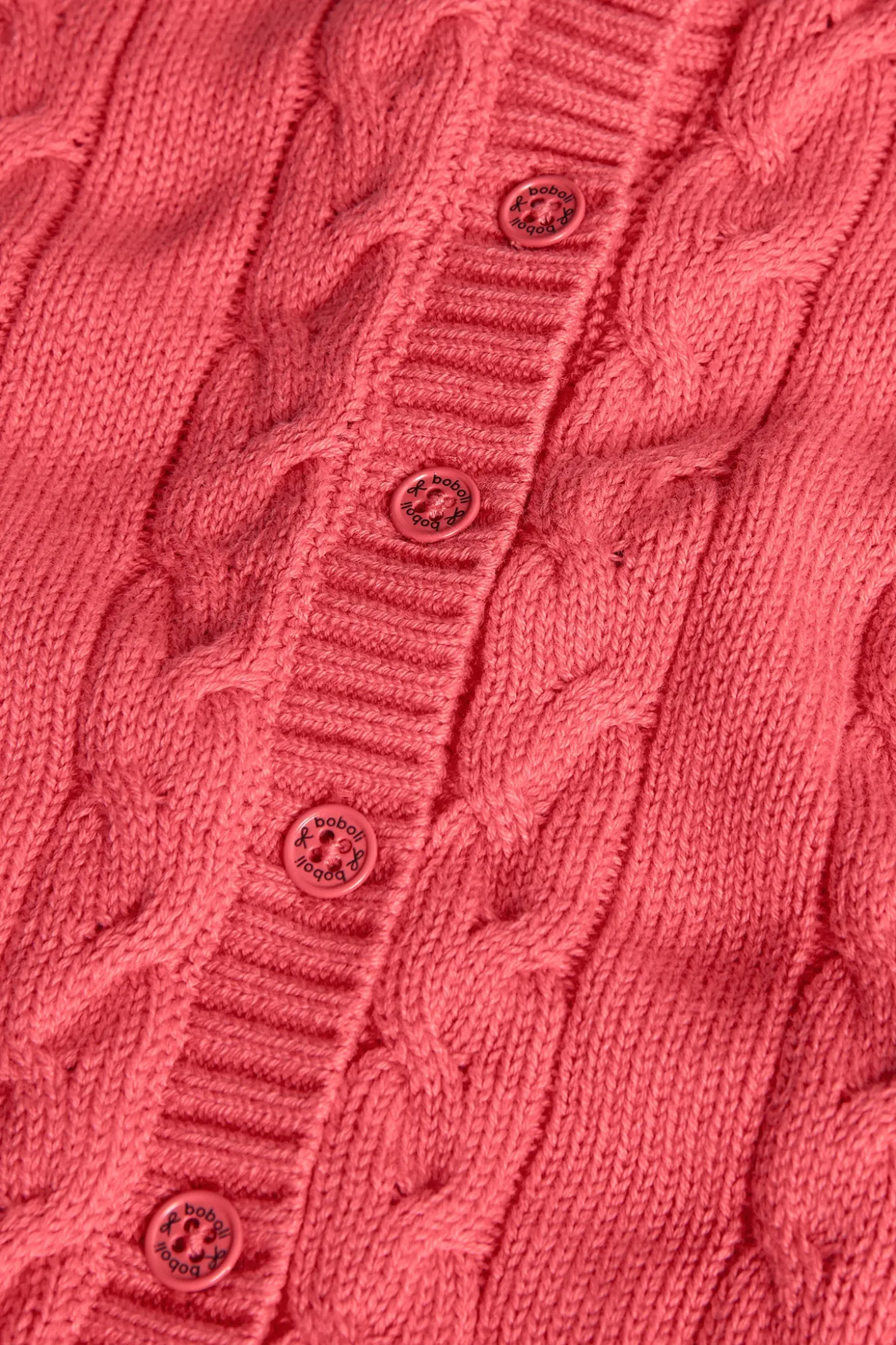 Giacca di maglia per bambina color fragola