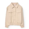 Giacca di sarja viscosa da bambina in colore beige