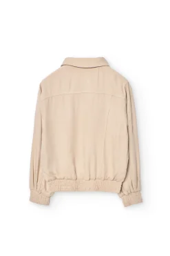 Giacca di sarja viscosa da bambina in colore beige