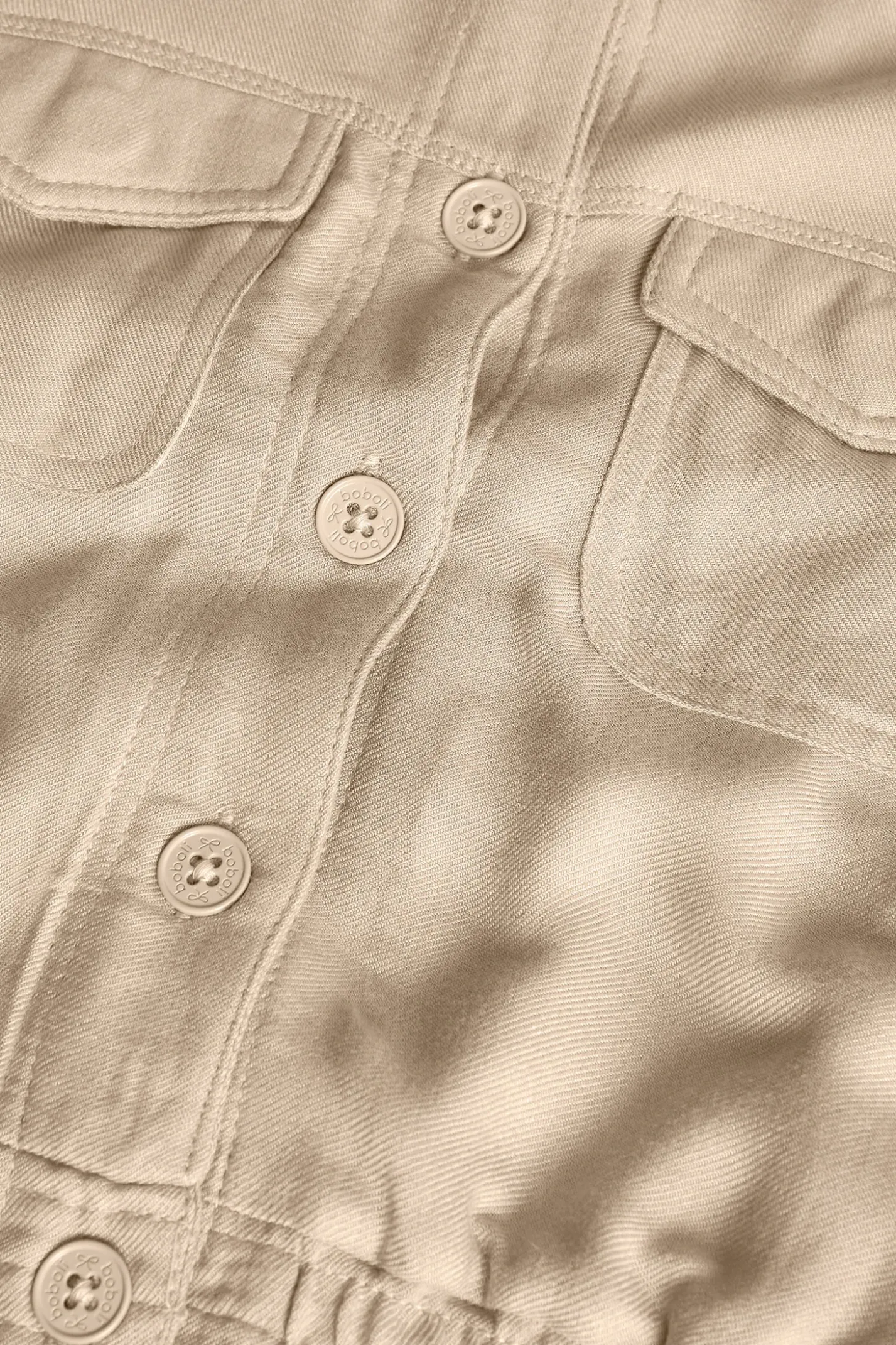 Giacca di sarja viscosa da bambina in colore beige