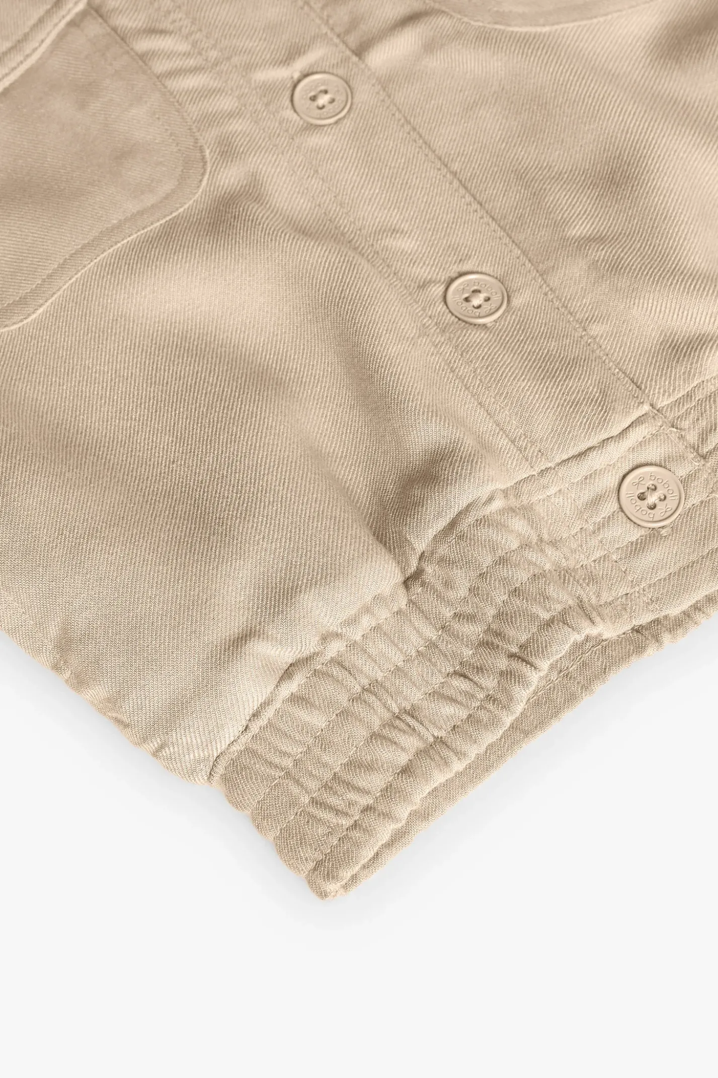 Giacca di sarja viscosa da bambina in colore beige