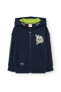 Giacca in felpa per bambino di colore blu navy