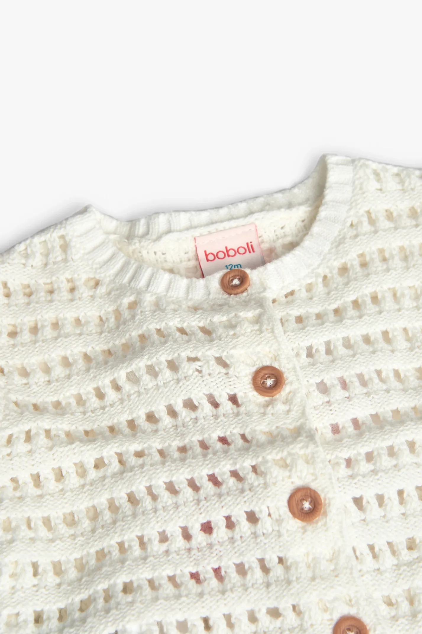 Giacca in maglia per bambina neonata in bianco
