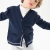Giacca in maglia per neonato di colore blu navy