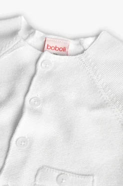 Giacca in maglia per neonato di colore bianco