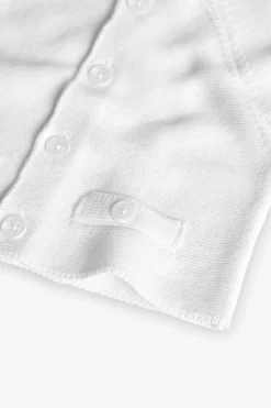 Giacca in maglia per neonato di colore bianco