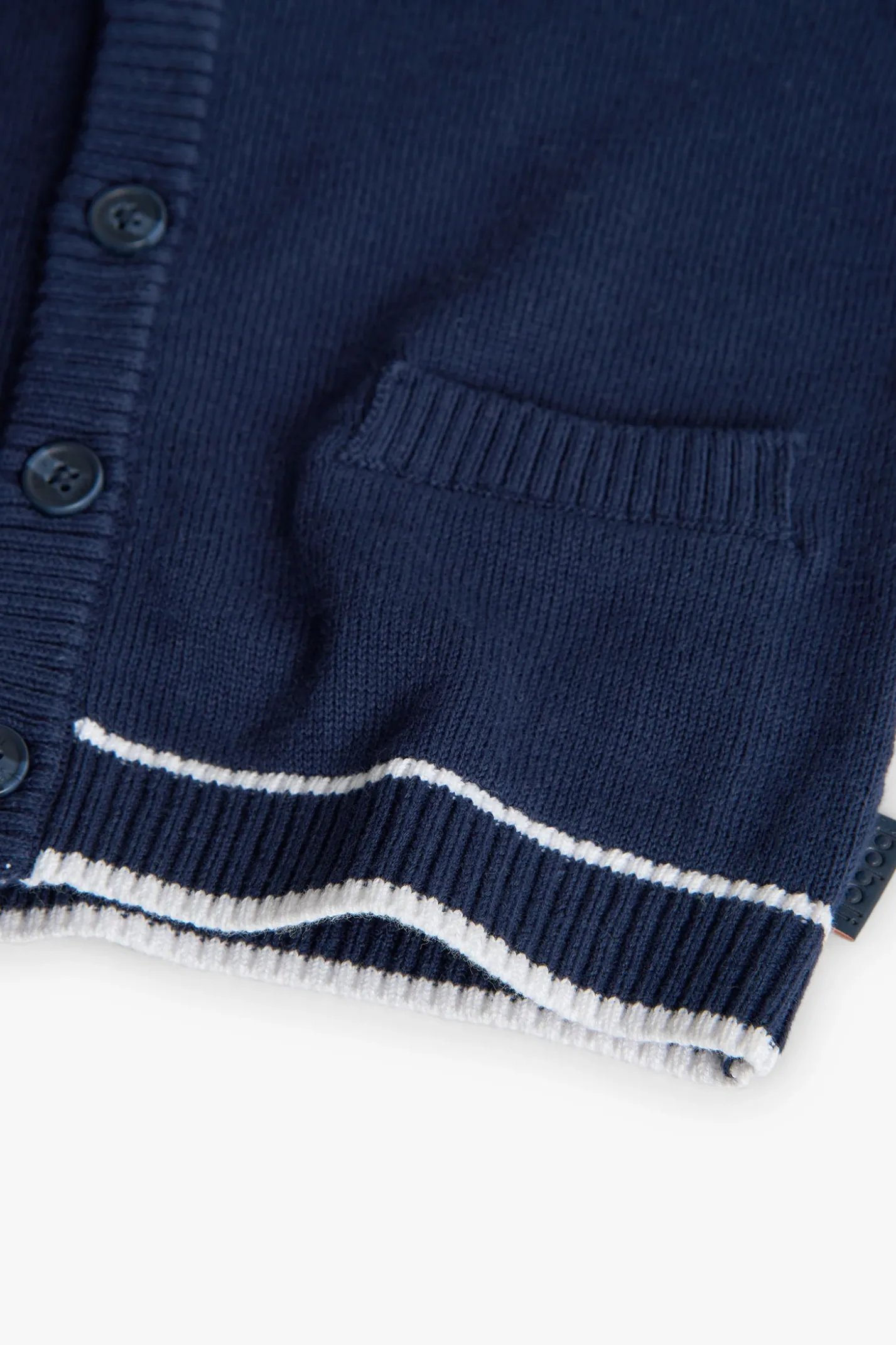 Giacca in maglia per neonato di colore blu navy