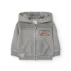 Giacca in pile per bambino in grigio scuro