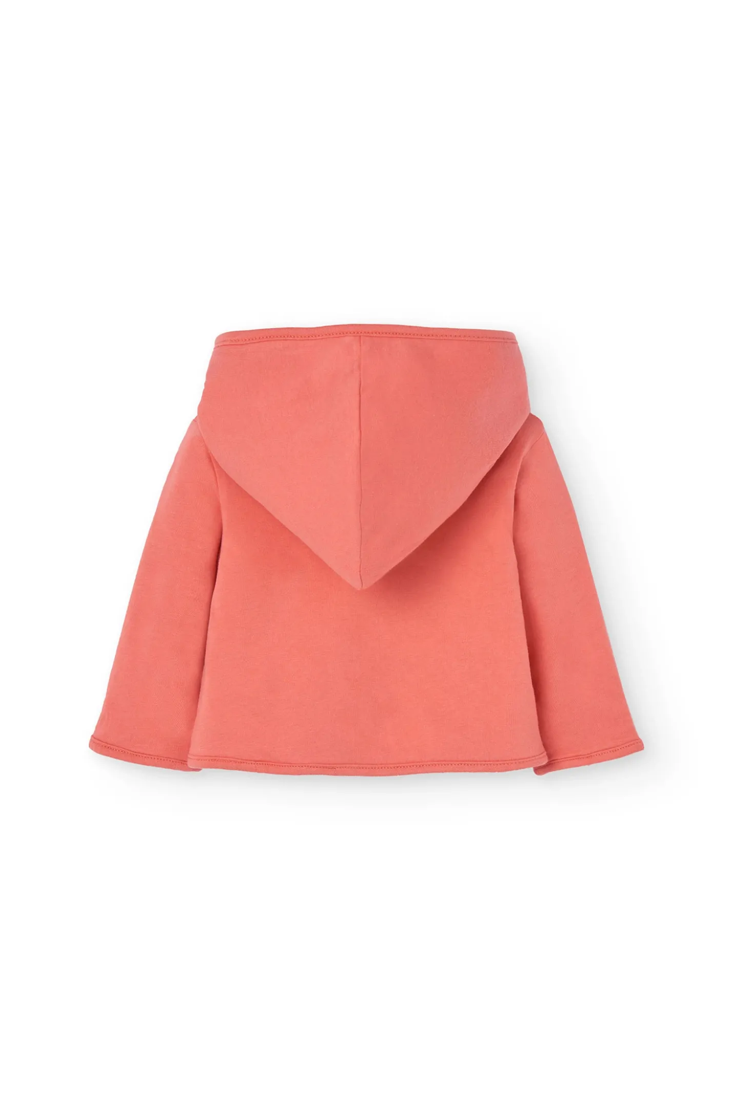 Giacca reversibile a maglia per neonato in colore rosso e con stampa.