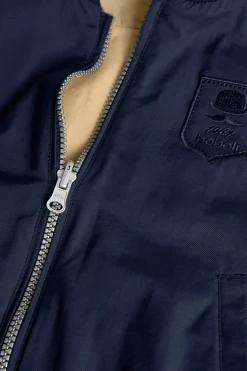 Giacca reversibile per bambino in blu navy e beige